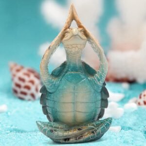 4aa94eed-5af2-414b-ae17-c7174fbe038b.jpg Sea Turtle Meditation Yoga Decor Garden Figurine Sea Turtle Meditating Coastal Beach Decorations Zen Yoga Resin Statue For Home Office Decorations Put The Palm Separate