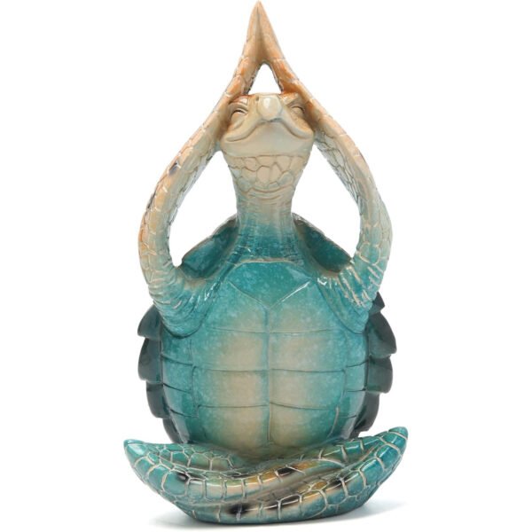 Sea Turtle Meditation Yoga Decor Garden Figurine Sea Turtle Meditating Coastal Beach Decorations Zen Yoga Resin Statue For Home Office Decorations Put The Palm Separate