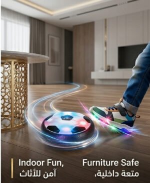 ⚽ كرة القدم الهوائية | Hover Soccer Ball with LED Lights – Indoor & Outdoor Fun
