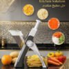 4-in-1 Manual Vegetable Cutter & Mandoline Slicer – Safe Slice Adjustable Thickness | مطبخ سهل & سريع