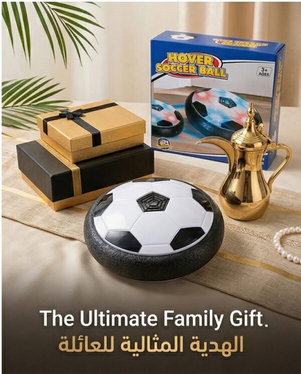 05 ⚽ كرة القدم الهوائية | Hover Soccer Ball with LED Lights – Indoor & Outdoor Fun