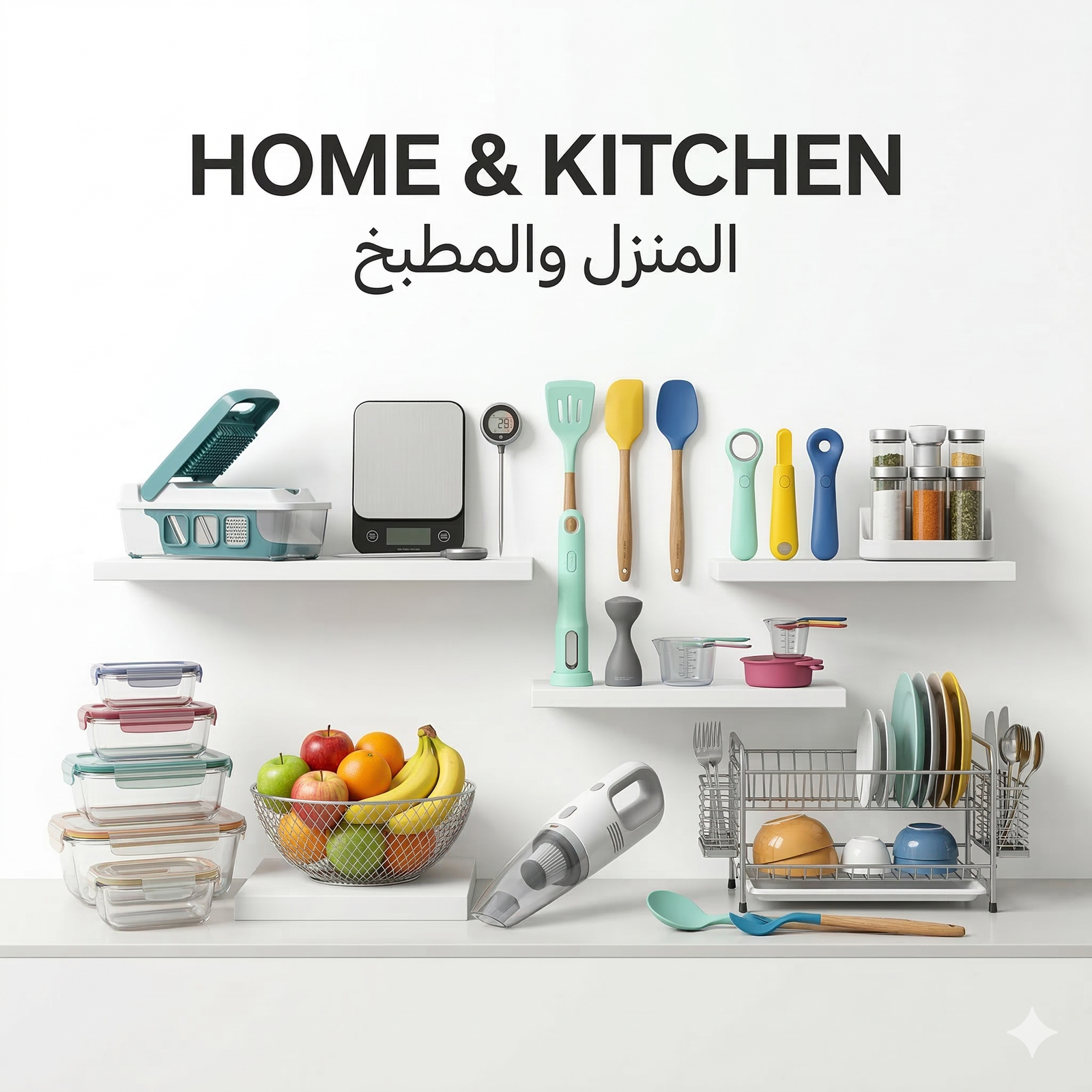 14-in-1 Vegetable Chopper & Slicer – Multifunctional Veggie Cutter مع 8 Blades + Storage Container