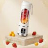 Portable Smoothie Blender مع شاشة رقمية USB Rechargeable – Personal Juicer Cup أبيض