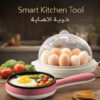 07 2-in-1 Electric Egg Boiler & Frying Pan – 14 Eggs Capacity | Automatic Shut-Off | Multi Cooking جهاز مطبخ عملي